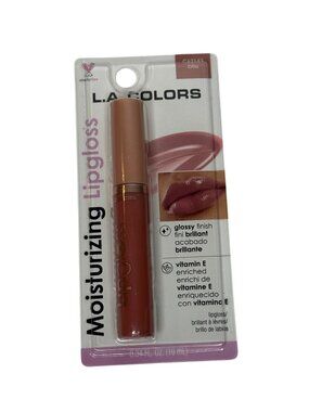 LA Colors Lip Gloss Nude Pink Caramel Glossy Vitamin E New Sealed